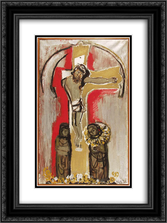 Hungarian Christ 18x24 Black Ornate Wood Framed Art Print Poster with Double Matting by Szanto, Piroska