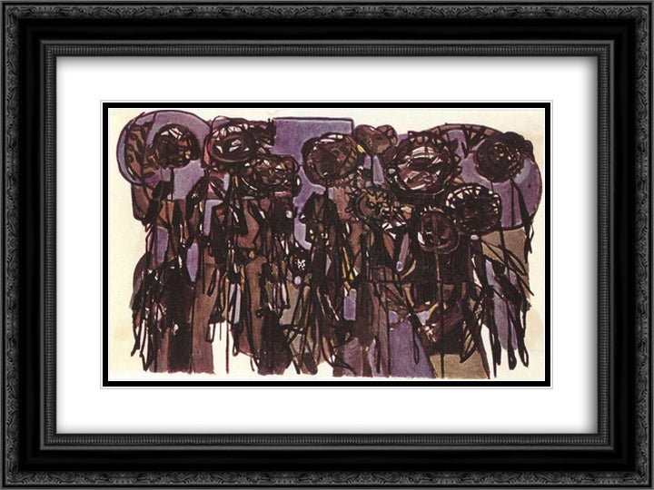 The Doomed 24x18 Black Ornate Wood Framed Art Print Poster with Double Matting by Szanto, Piroska