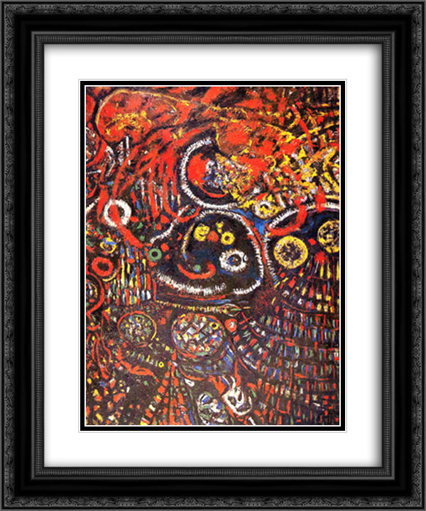 Alice in Wonderland 20x24 Black Ornate Wood Framed Art Print Poster with Double Matting by Zeid, Princess Fahrelnissa