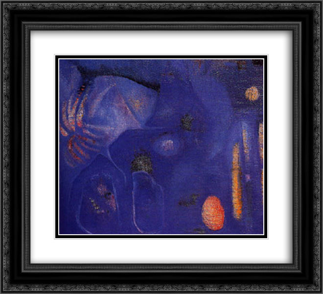 Submarine world 22x20 Black Ornate Wood Framed Art Print Poster with Double Matting by Zeid, Princess Fahrelnissa
