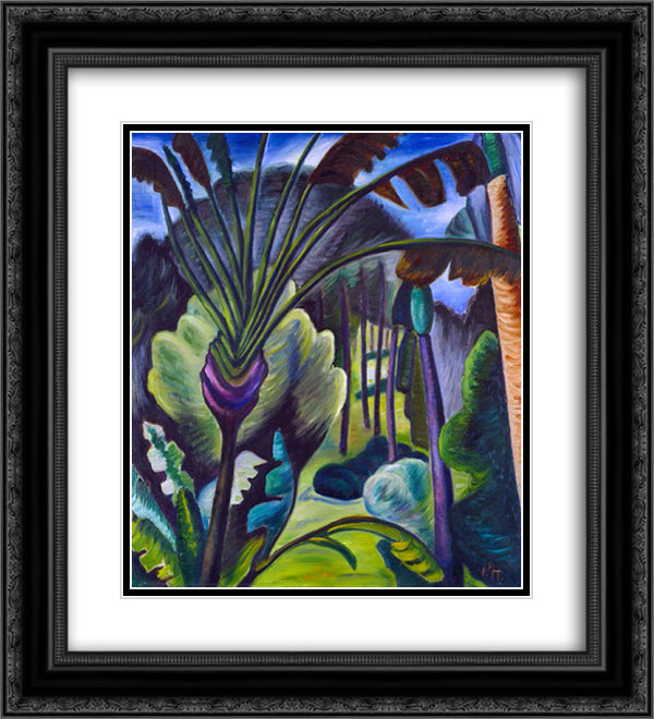 In Bermuda 20x22 Black Ornate Wood Framed Art Print Poster with Double Matting by Heward, Prudence