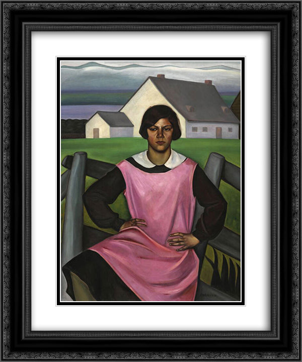 Rollande 20x24 Black Ornate Wood Framed Art Print Poster with Double Matting by Heward, Prudence