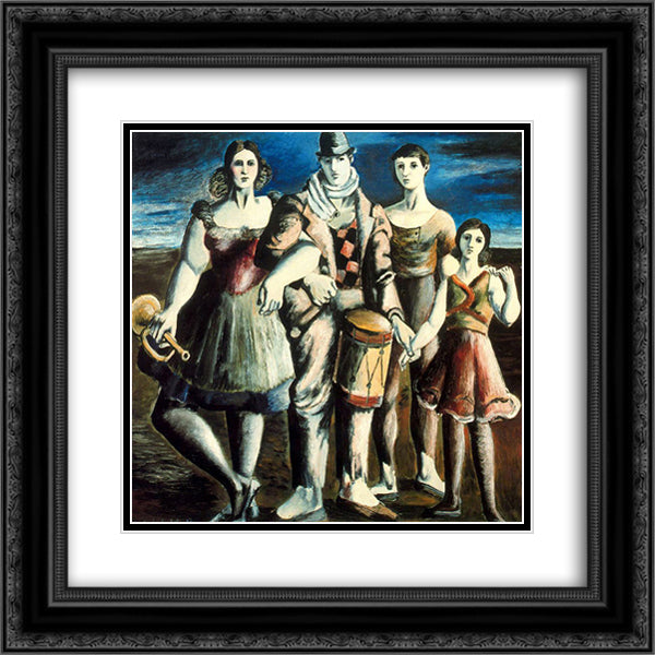 Family of puppeteers 20x20 Black Ornate Wood Framed Art Print Poster with Double Matting by Zabaleta, Rafael