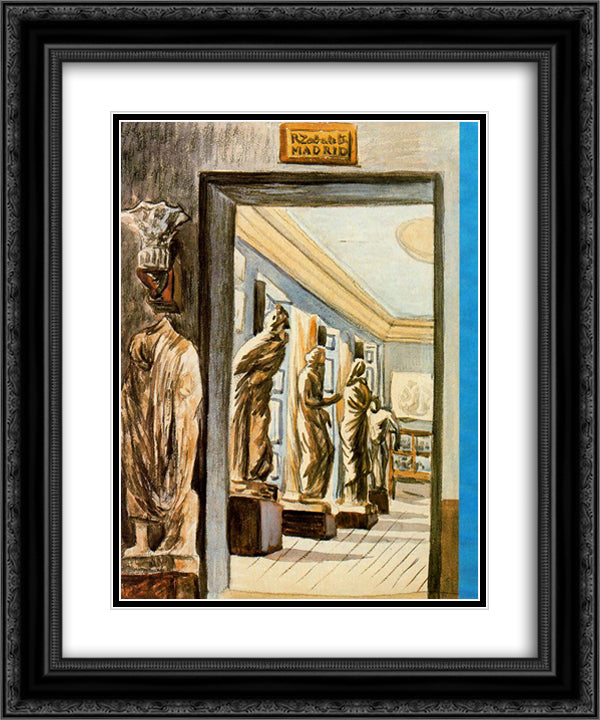 National Museum of Archaeology 20x24 Black Ornate Wood Framed Art Print Poster with Double Matting by Zabaleta, Rafael
