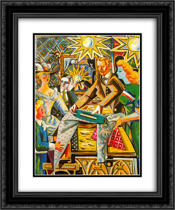 Sideboard 20x24 Black Ornate Wood Framed Art Print Poster with Double Matting by Zabaleta, Rafael