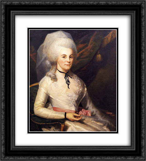 Mrs. Alexander Hamilton 20x22 Black Ornate Wood Framed Art Print Poster with Double Matting by Earl, Ralph