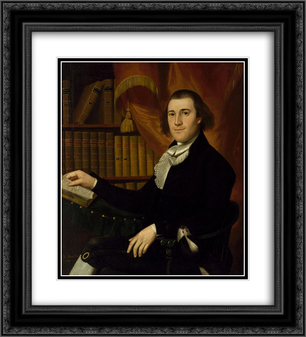 Portrait of Dr. Mason Fitch Cogswell 20x22 Black Ornate Wood Framed Art Print Poster with Double Matting by Earl, Ralph