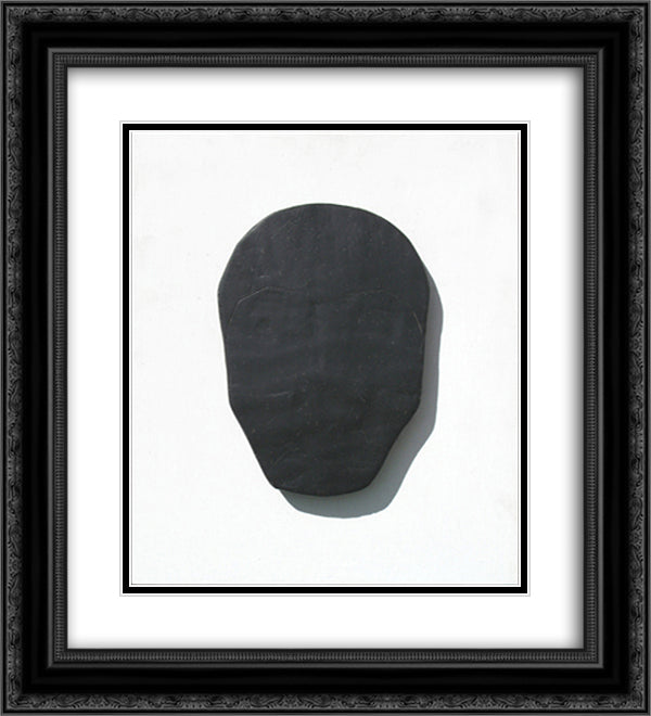 Comme un sol obscur 20x22 Black Ornate Wood Framed Art Print Poster with Double Matting by Ubac, Raoul