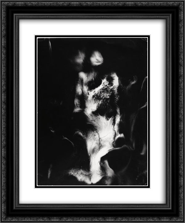 La Nebuleuse 20x24 Black Ornate Wood Framed Art Print Poster with Double Matting by Ubac, Raoul