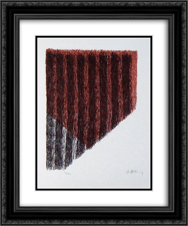 Le Bout du champ 20x24 Black Ornate Wood Framed Art Print Poster with Double Matting by Ubac, Raoul