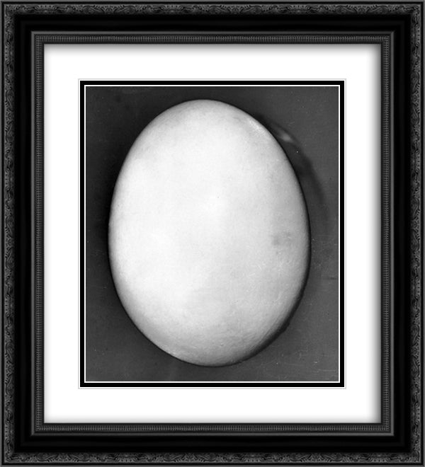 L'oeuf 20x22 Black Ornate Wood Framed Art Print Poster with Double Matting by Ubac, Raoul