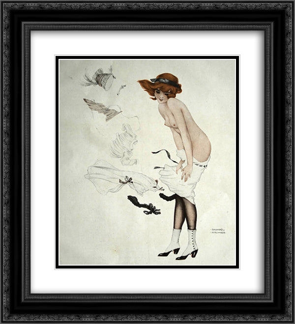 Brise of May 20x22 Black Ornate Wood Framed Art Print Poster with Double Matting by Kirchner, Raphael