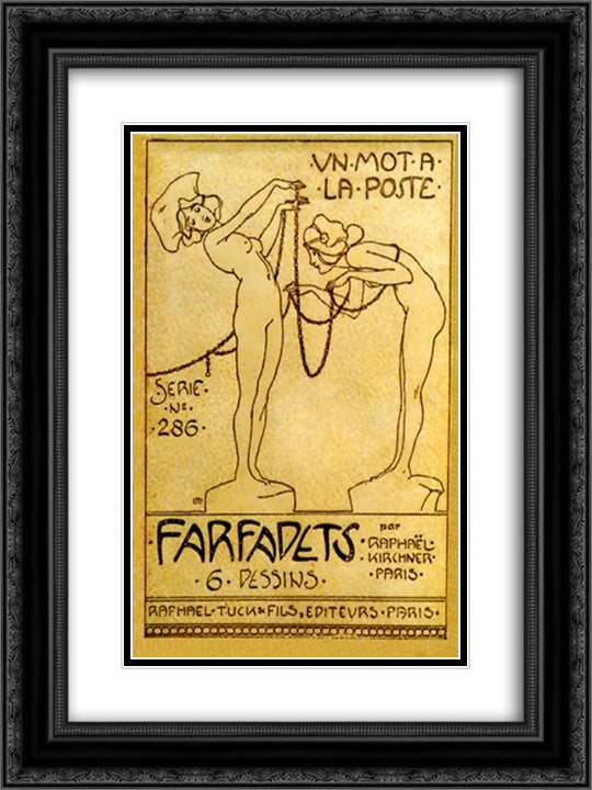 Elves 18x24 Black Ornate Wood Framed Art Print Poster with Double Matting by Kirchner, Raphael