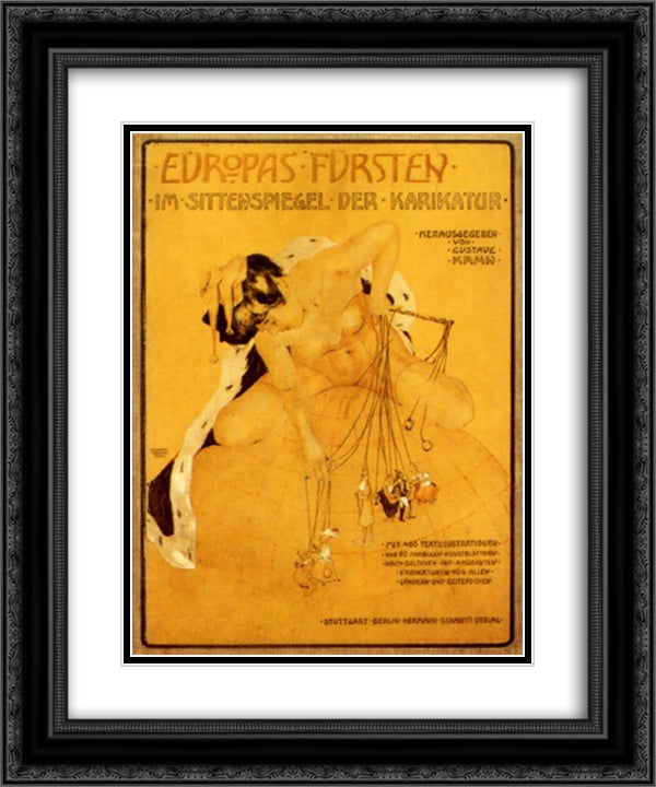 Europe's princes 20x24 Black Ornate Wood Framed Art Print Poster with Double Matting by Kirchner, Raphael