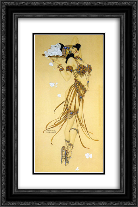 Expiation 16x24 Black Ornate Wood Framed Art Print Poster with Double Matting by Kirchner, Raphael