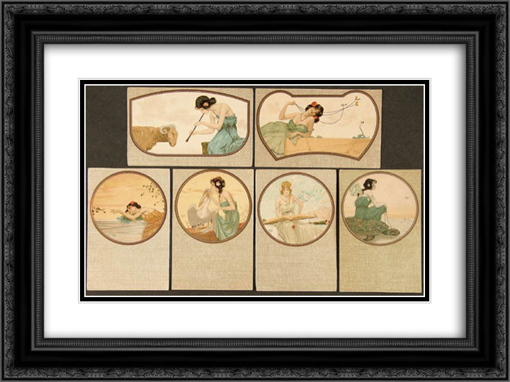 Fables 24x18 Black Ornate Wood Framed Art Print Poster with Double Matting by Kirchner, Raphael
