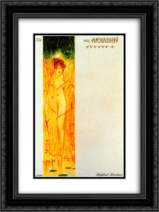 From Arcadia 18x24 Black Ornate Wood Framed Art Print Poster with Double Matting by Kirchner, Raphael