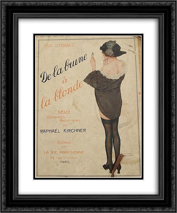 From Brown to Blonde 20x24 Black Ornate Wood Framed Art Print Poster with Double Matting by Kirchner, Raphael