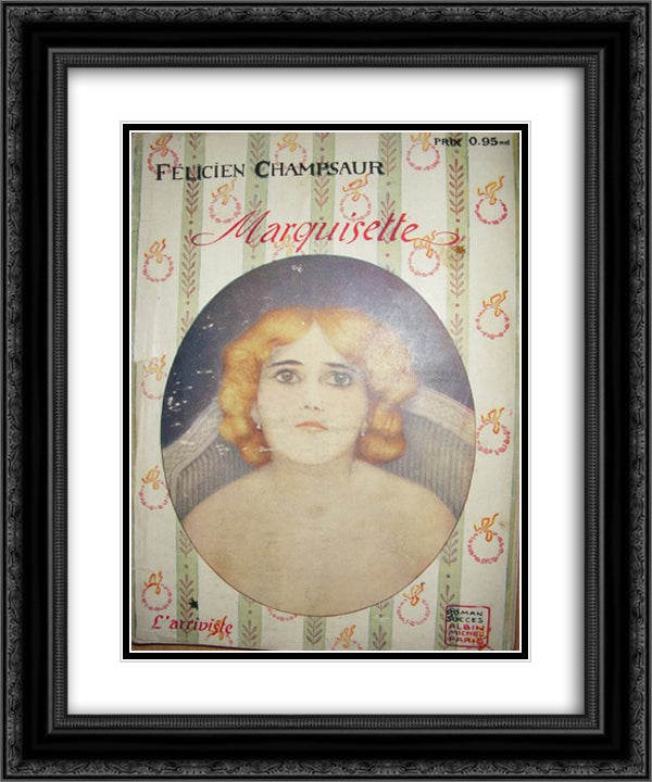 Marquisette 20x24 Black Ornate Wood Framed Art Print Poster with Double Matting by Kirchner, Raphael