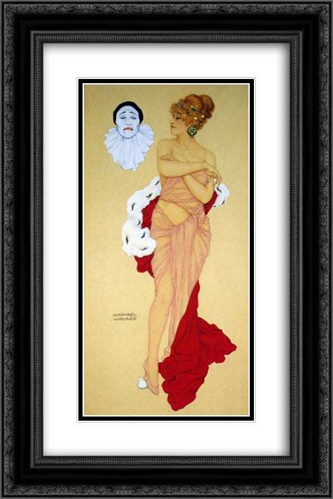 Pride 16x24 Black Ornate Wood Framed Art Print Poster with Double Matting by Kirchner, Raphael