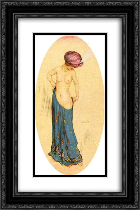 Princess Riquette 16x24 Black Ornate Wood Framed Art Print Poster with Double Matting by Kirchner, Raphael