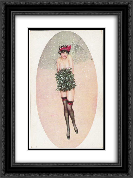 Single Items 18x24 Black Ornate Wood Framed Art Print Poster with Double Matting by Kirchner, Raphael