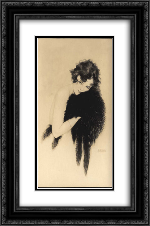 Yvonne Shelton 16x24 Black Ornate Wood Framed Art Print Poster with Double Matting by Kirchner, Raphael