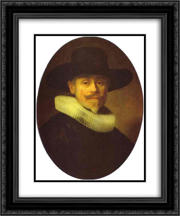 Albert Cuyper 20x24 Black Ornate Wood Framed Art Print Poster with Double Matting by Rembrandt