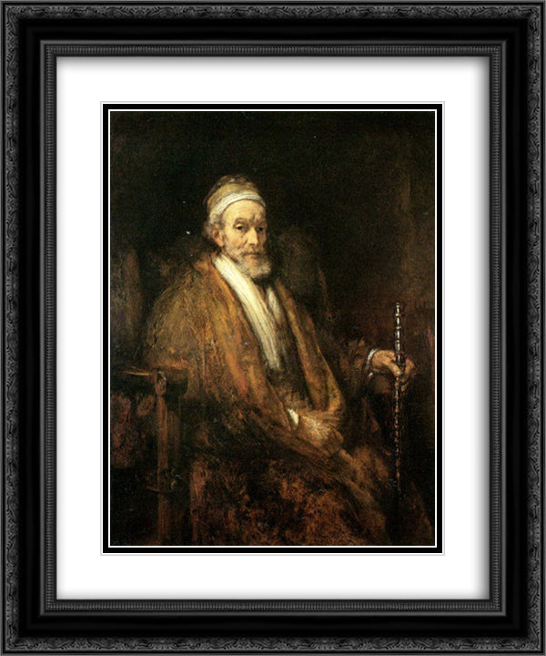 Jacob Tripp 20x24 Black Ornate Wood Framed Art Print Poster with Double Matting by Rembrandt