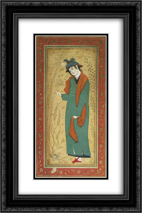 Cup-bearer 16x24 Black Ornate Wood Framed Art Print Poster with Double Matting by Abbasi, Reza