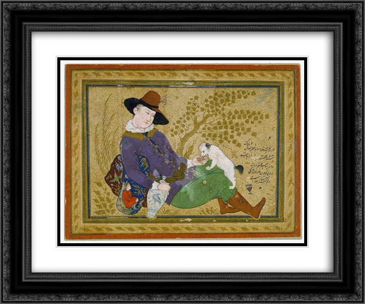 Young Portuguese 24x20 Black Ornate Wood Framed Art Print Poster with Double Matting by Abbasi, Reza