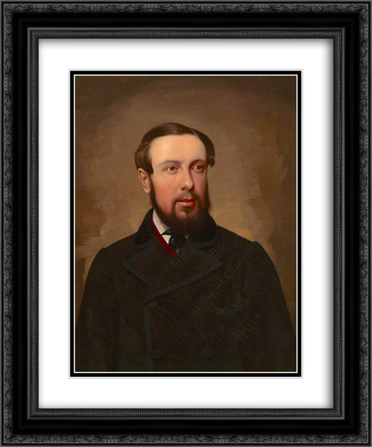 Dr William Orange 20x24 Black Ornate Wood Framed Art Print Poster with Double Matting by Dadd, Richard