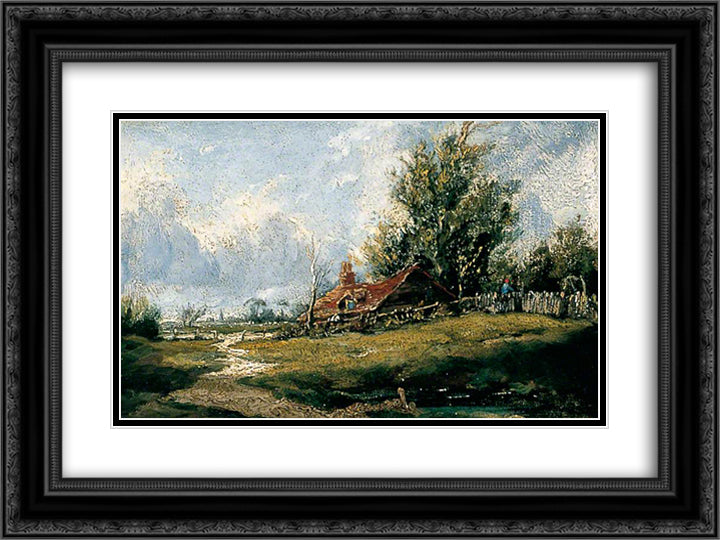 Landscape 24x18 Black Ornate Wood Framed Art Print Poster with Double Matting by Dadd, Richard