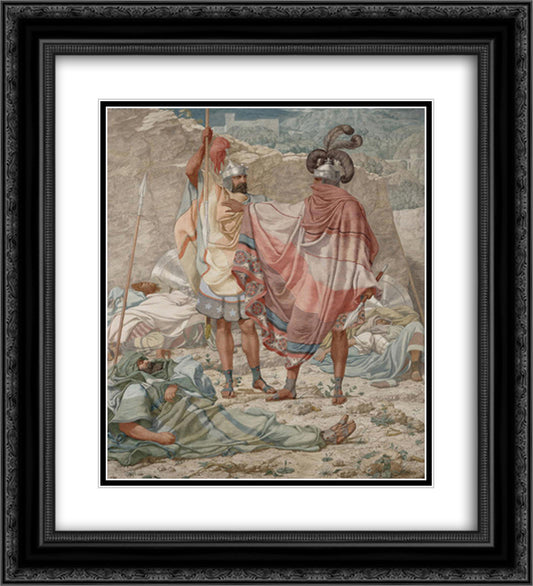 Mercy - David Spareth Saul's Life 20x22 Black Ornate Wood Framed Art Print Poster with Double Matting by Dadd, Richard