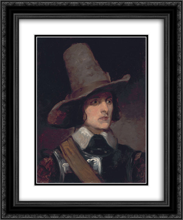 Portrait of Augustus Leopold Egg 20x24 Black Ornate Wood Framed Art Print Poster with Double Matting by Dadd, Richard