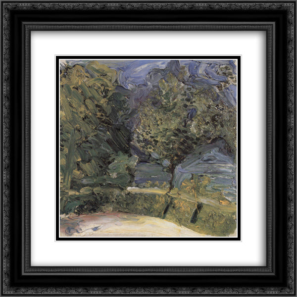 Embankment near Gmunden 20x20 Black Ornate Wood Framed Art Print Poster with Double Matting by Gerstl, Richard