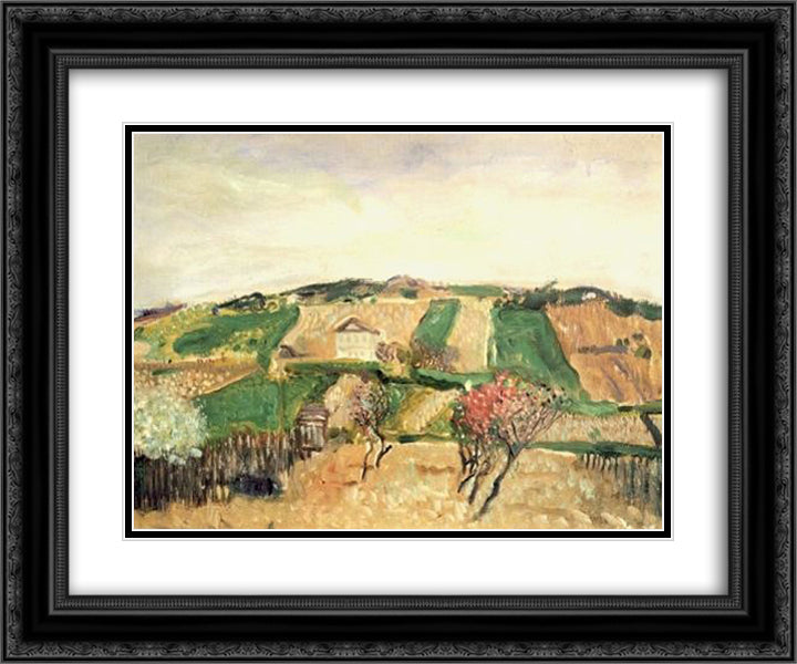 Grinzing 24x20 Black Ornate Wood Framed Art Print Poster with Double Matting by Gerstl, Richard