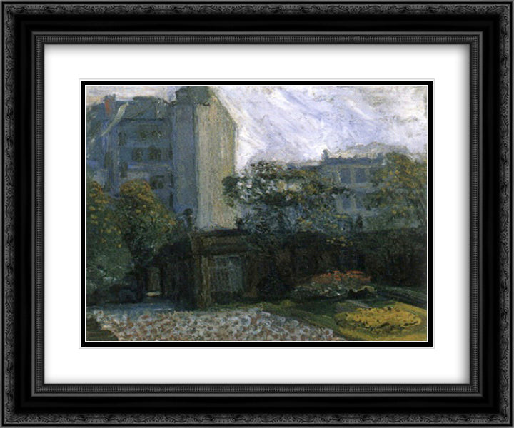 Liechtenstein Palace 24x20 Black Ornate Wood Framed Art Print Poster with Double Matting by Gerstl, Richard