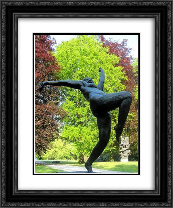 Crazy violence 20x24 Black Ornate Wood Framed Art Print Poster with Double Matting by Wouters, Rik