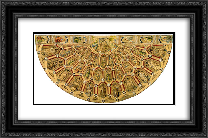 The Liturgical Vestments of the Order of the Golden Fleece - The Cope of Saint John 24x16 Black Ornate Wood Framed Art Print Poster with Double Matting by Campin, Robert