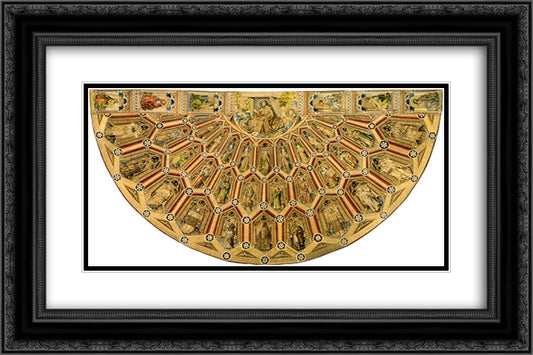 The Liturgical Vestments of the Order of the Golden Fleece - The Cope of Saint John 24x16 Black Ornate Wood Framed Art Print Poster with Double Matting by Campin, Robert