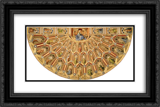 The Liturgical Vestments of the Order of the Golden Fleece - The Cope of the Virgin Mary 24x16 Black Ornate Wood Framed Art Print Poster with Double Matting by Campin, Robert