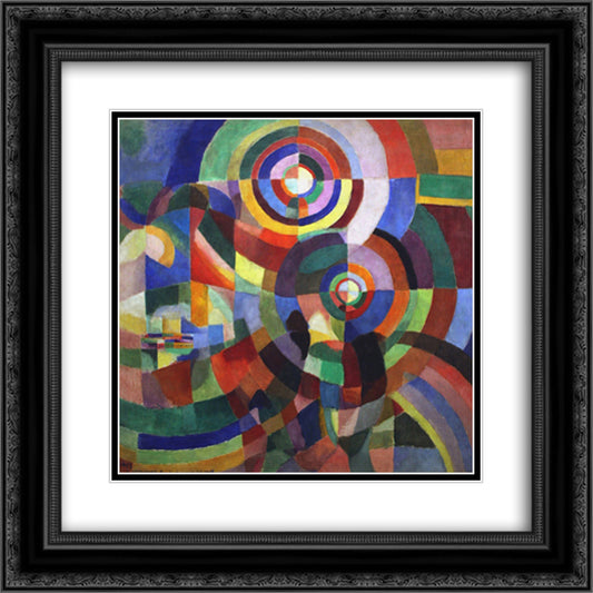 Rythm 20x20 Black Ornate Wood Framed Art Print Poster with Double Matting by Delaunay, Robert
