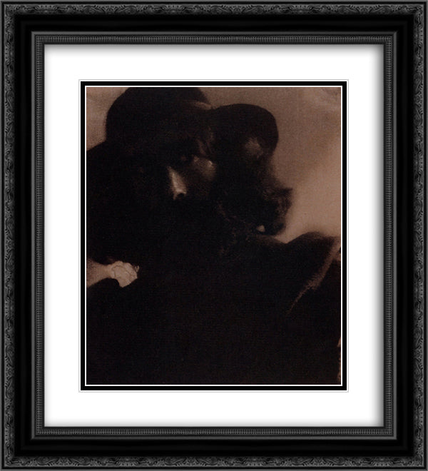 A Model 20x22 Black Ornate Wood Framed Art Print Poster with Double Matting by Demachy, Robert
