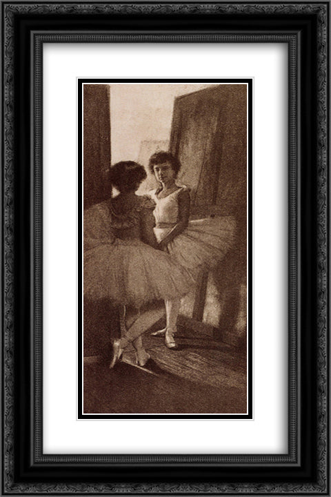 Behind the Scenes 16x24 Black Ornate Wood Framed Art Print Poster with Double Matting by Demachy, Robert