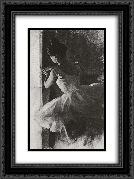 Behind the Scenes of the Opera 18x24 Black Ornate Wood Framed Art Print Poster with Double Matting by Demachy, Robert