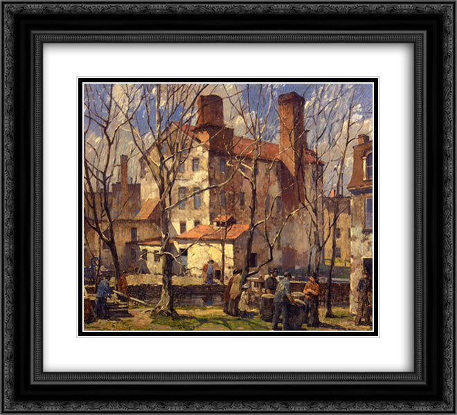A Day in March 22x20 Black Ornate Wood Framed Art Print Poster with Double Matting by Spencer, Robert