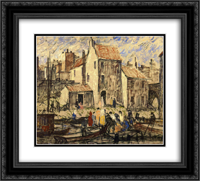 Boating Party 22x20 Black Ornate Wood Framed Art Print Poster with Double Matting by Spencer, Robert