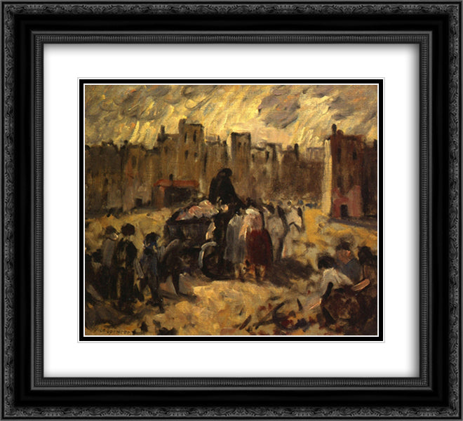 Collectors 22x20 Black Ornate Wood Framed Art Print Poster with Double Matting by Spencer, Robert