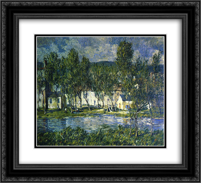 Flowing Water 22x20 Black Ornate Wood Framed Art Print Poster with Double Matting by Spencer, Robert